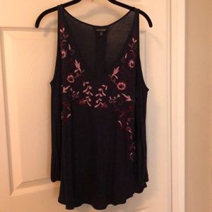 Lucky Brand flower pattered long sleeve blouse